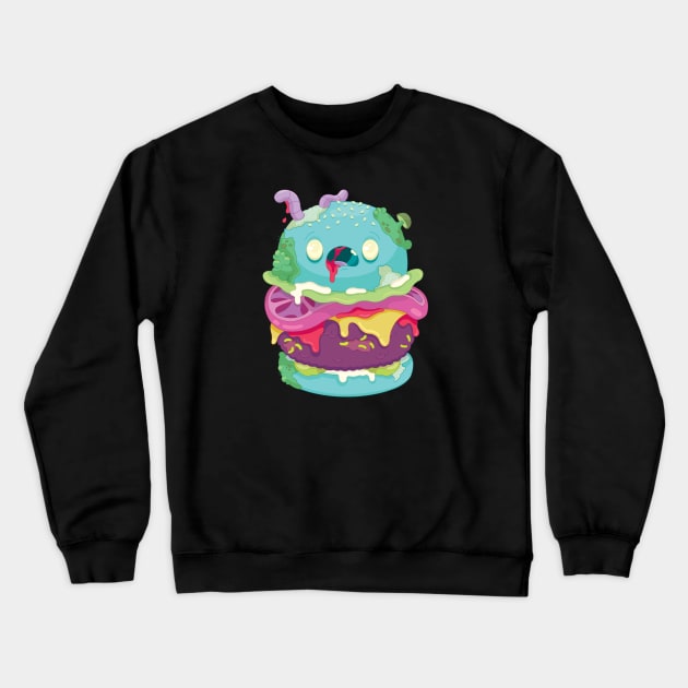 Zombie Burger Crewneck Sweatshirt by Sam Potter Design